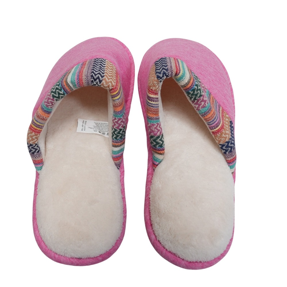 Isotoner Evie Womens 8.5-9 Pink Clog Slippers Cozy Indoor Outdoor House‎ Shoes